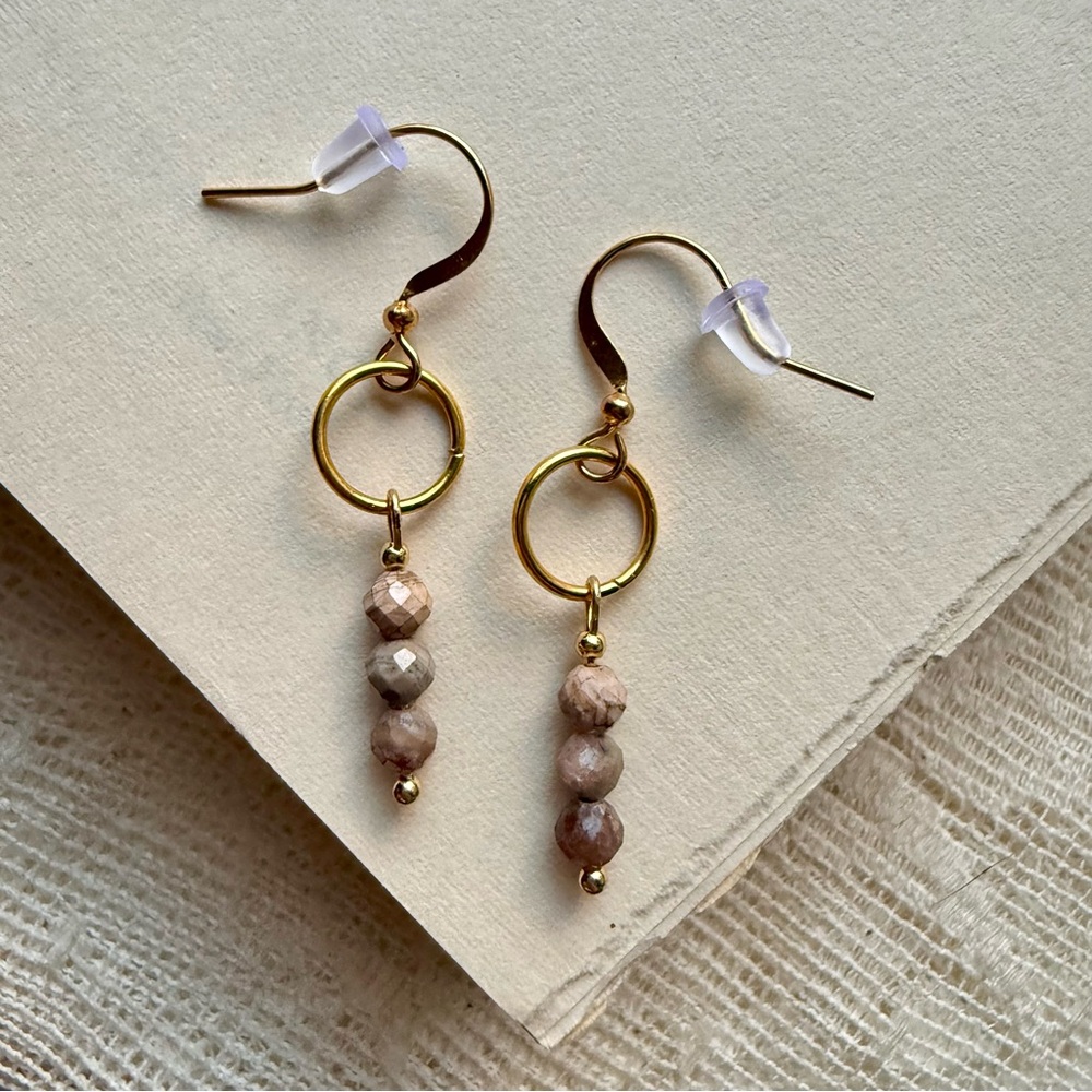 Rhodochrosite dangle earrings